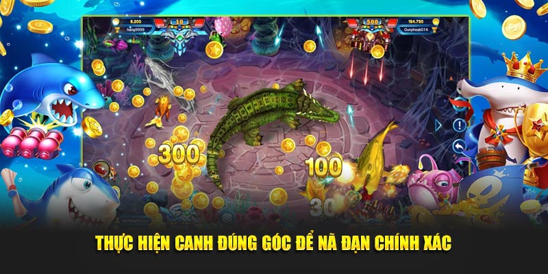 Thực hiện canh đúng góc để nã đạn chính xác